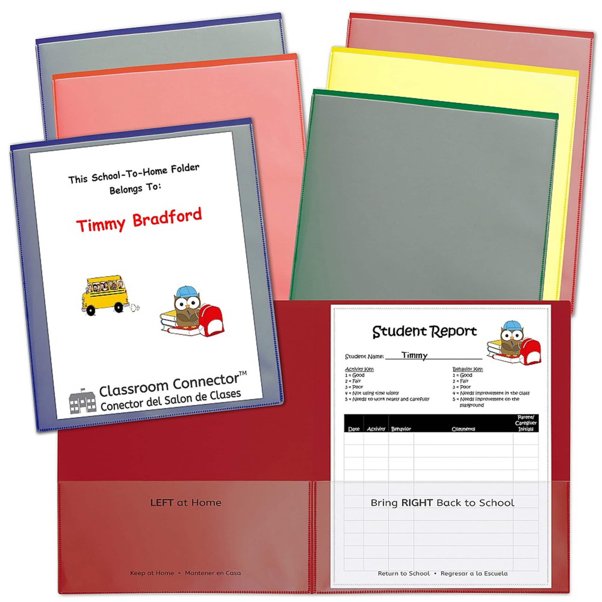 6 Packs: 6 ct. (36 total) C-Line® Assorted Colors Classroom Connector™ School-To-Home Folders